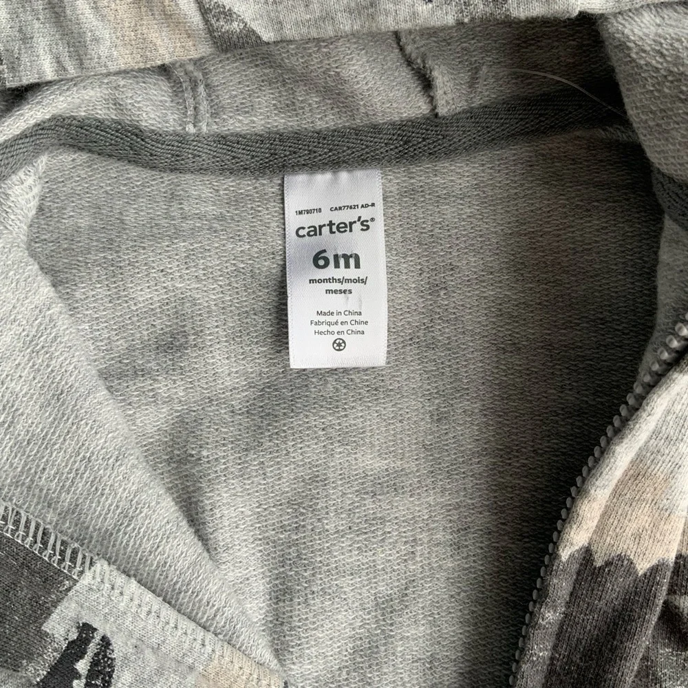 Carter's Alligator Hooded Romper – 6M Neutral